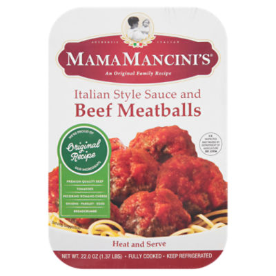 Mama Mancini's Italian Style Sauce and Beef Meatballs, 22.0 oz - The Fresh  Grocer