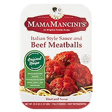 Mama Mancini's Italian Style Sauce, Beef Meatballs, 22 Ounce
