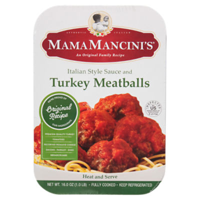 MamaMancini's Italian Style Sauce and Turkey Meatballs, 16.0 oz