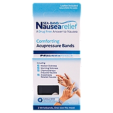 Sea-Band Nausea Relief Comforting Acupressure Bands, 2 count