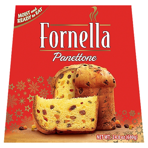 Panettone with Rasins and Candied Fruits.