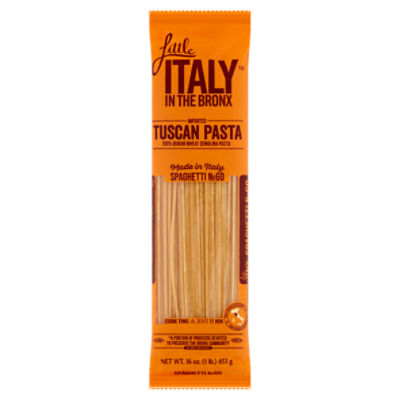 Little Italy in the Bronx Spaghetti No 60 100% Durum Wheat Semolina Pasta, 16 oz