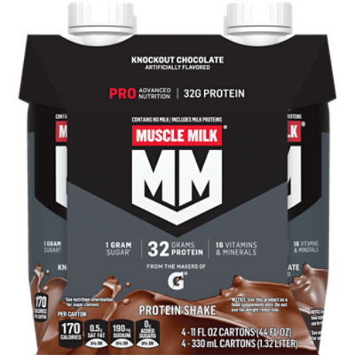 Muscle Milk Knock Out Chocolate NonDairy Protein Shake, 11 fl oz, 4