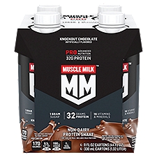 Muscle Milk Knock Out Chocolate Non-Dairy, Protein Shake, 44 Fluid ounce