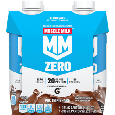Muscle Milk Zero Sugar NonDairy Protein Shake Chocolate Artificially