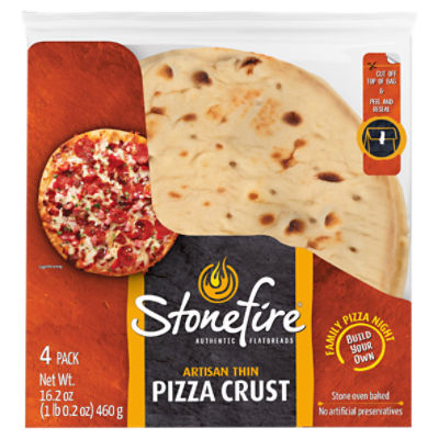 Stonefire Artisan Thin Pizza Crust, 4 count, 16.2 oz
