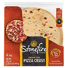 Stonefire Artisan Thin, Pizza Crust, 4 Each