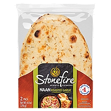 Stonefire Roasted Garlic Naan, 2 count, 8.8 oz