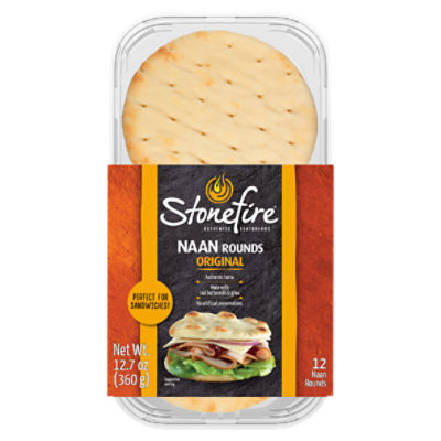 Stonefire Stonefire Original Rounds Naan, 12 count, 12.7 oz, 12.7 Ounce 