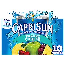 Capri Sun Pacific Cooler Mixed Fruit Flavored Juice Drink Blend, 10 ct Box, 6 fl oz Pouches, 60 Fluid ounce