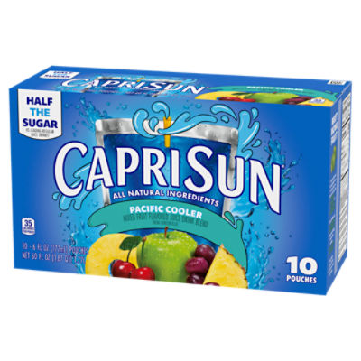 Capri Sun Pacific Cooler Mixed Fruit Flavored Juice Drink Blend, 10 ct Box,  6 fl oz Pouches - Price Rite