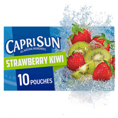 Capri Sun Strawberry Kiwi Flavored Juice Drink Blend, 6 fl oz, 10 count