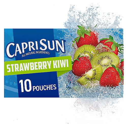 Capri Sun Strawberry Kiwi Flavored Juice Drink Blend, 6 fl oz, 10 count
30% Less Sugar than leading regular juice drinks*
*This Product 13g Total Sugars; Leading Regular Juice Drinks 20g Total Sugars Per 6 Fl Oz Serving