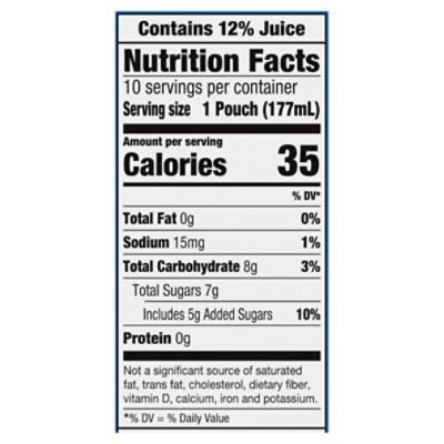 capri sun ingredients label