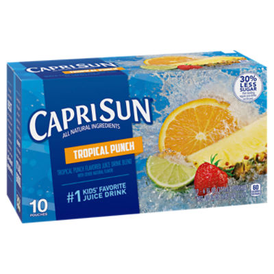 Capri Sun Tropical Punch Flavored Juice Drink Blend, 6 fl oz, 10 count -  Fairway