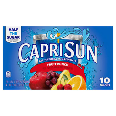 Capri Sun® Fruit Punch Flavored Juice Drink Blend, 10 ct Box, 6 fl oz Pouches