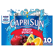 Capri Sun® Fruit Punch Flavored Juice Drink Blend, 10 ct Box, 6 fl oz Pouches, 60 Fluid ounce