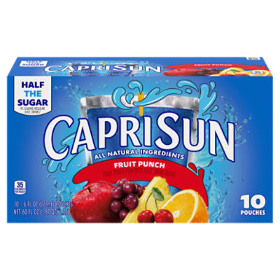 Capri Sun Fruit Punch Juice Box Pouches, 30 ct Box, 6 fl oz Pouches
