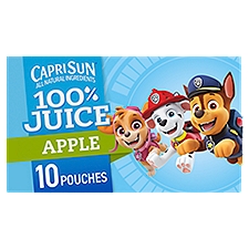 Capri Sun Paw Patrol Apple 100% Juice, 6 fl oz, 10 count, 60 Fluid ounce
