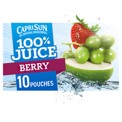 Capri Sun Berry Flavored 100% Juice Blend, 6 fl oz, 10 count