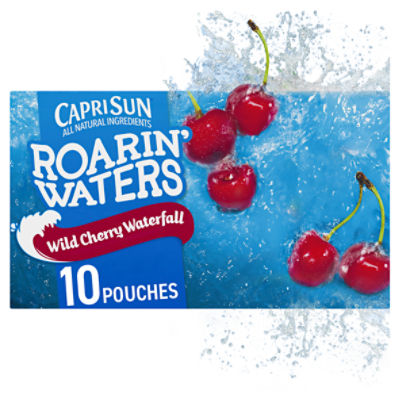 Capri Sun Roarin' Waters Wild Cherry Waterfall Flavored Water Beverage, 6  fl oz, 10 count - The Fresh Grocer