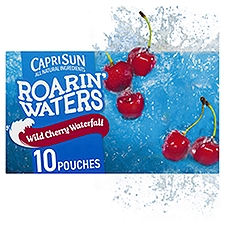 Capri Sun Roarin' Waters Wild Cherry Waterfall Flavored Water Beverage, 6 fl oz, 10 count, 60 Fluid ounce