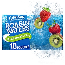 Capri Sun Roarin' Waters Strawberry Kiwi Surf Flavored Water Beverage, 6 fl oz, 10 count