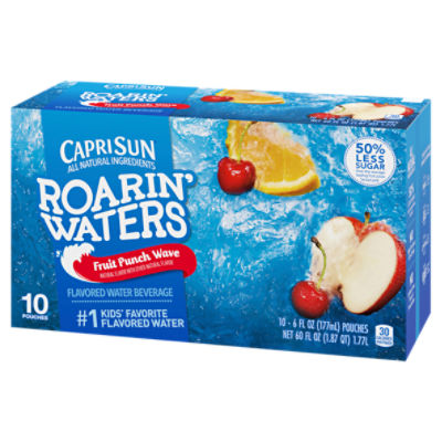 Capri Sun Roarin' Waters Variety Pack Flavored Water Kids Drink Pouches, 30  ct - Fry's Food Stores