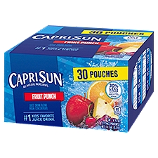 Capri Sun Fruit Punch Flavored Juice Drink Blend Value Pack, 180 Fluid ounce