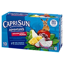 Capri Sun Dragon Fruit Punch Flavored Juice Drink Blend, 6 fl oz, 10 count