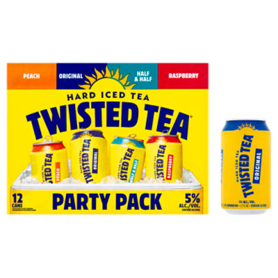 Twisted Tea Hard Iced Tea Malted Beverage Party Pack, 12 count, 12 fl oz
