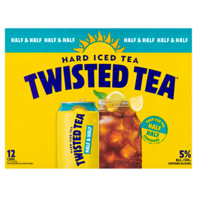 Twisted Tea Half & Half Hard Iced Tea and Lemonade Malt Beverage, 12 fl oz, 12 count