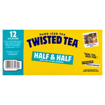 Twisted Tea Half & Half Hard Iced Tea and Lemonade Malt Beverage, 12 fl oz, 12 count