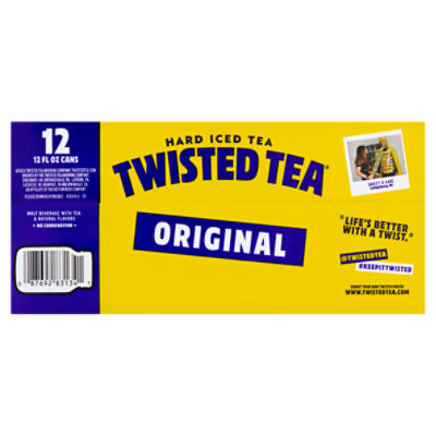 Twisted Tea Original Hard Iced Tea Malt Beverage, 12 count, 12 fl oz