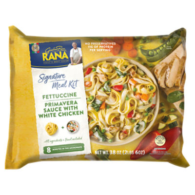 Rana Fettuccine Primavera Sauce with White Chicken Signature Meal Kit, 38 oz