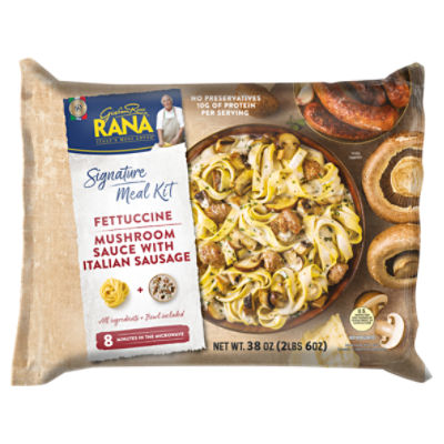 Giovanni Rana Fettuccine Mushroom Sauce with Italian Sausage Signature Meal Kit, 38 oz, 38 Ounce