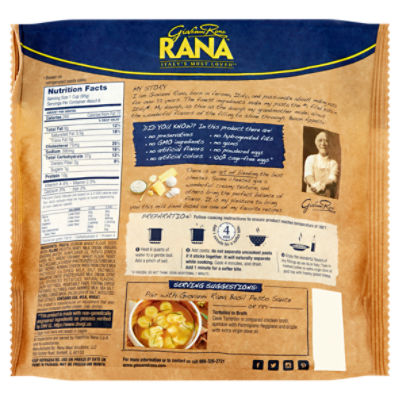 Rana Tortellini, Mini, Classic Cheese, Family Size 20 oz, Refrigerated &  Fresh Pasta