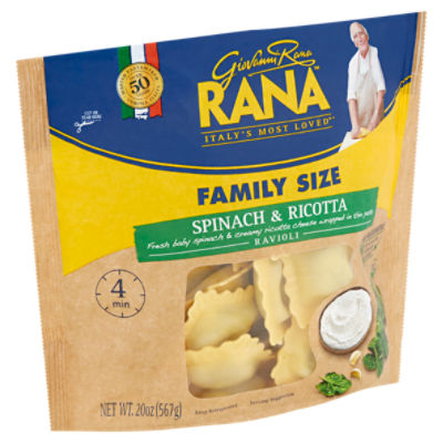 Four Cheese Ravioli - 20 oz. Family Size - Freshly Made Italian Pasta,  Sauces & Cheese