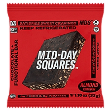 Mid-Day Squares Almond Crunch Chocolate + Functional Bar, 1.16 oz