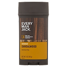 Every Man Jack Sandalwood Body, Deodorant, 3 Ounce