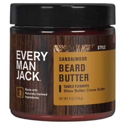 Every Man Jack Style Sandalwood Beard Butter, 4 oz