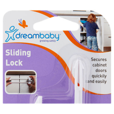 Dreambaby 2 Sliding Locks. Child Safety Cabinet Door Locks. 