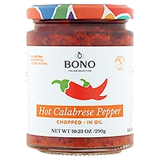 Bono Hot Calabrese Pepper Chopped - in Oil, 10.23 oz