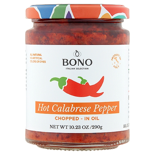 Bono Hot Calabrese Pepper Chopped - in Oil, 10.23 oz