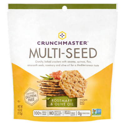 Crunchmaster Rosemary & Olive Oil MultiSeed Crackers, 4.0 oz