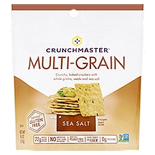 Crunchmaster Multi-Grain Sea Salt Crackers, 4.0 oz, 4 Ounce