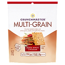 Crunchmaster Multi-Grain Aged White Cheddar Crackers, 4.0 oz
