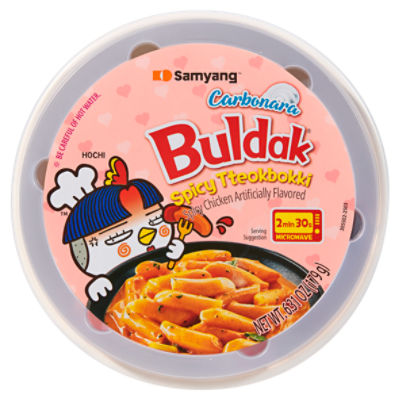 Samyang Buldak Carbonara Spicy Chicken Flavored Tteokbokki, 6.31 oz