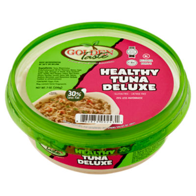 Golden Taste 30% Less Fat Healthy Tuna Deluxe, 7 oz