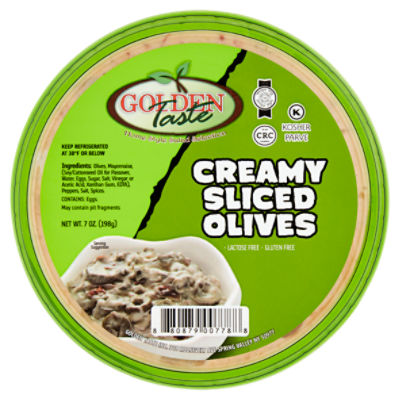 Golden Taste Creamy Sliced Olives, 7 oz